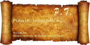 Putnik Trisztán névjegykártya